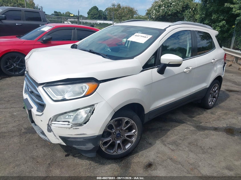 Vin: maj6p1wl2jc203734, lot: 46570418, ford ecosport titanium 20182