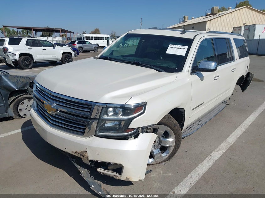 Vin: 1gnsckkcxfr156772, lot: 46570424, chevrolet suburban 1500 ltz 20152
