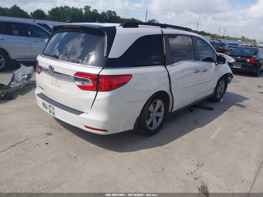 Vin: 5fnrl6h54jb090435, lot: 46570436, honda odyssey ex 20184