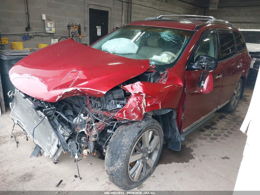 Vin: 5n1ar2mm2dc632971, lot: 46570549, nissan pathfinder platinum 20132