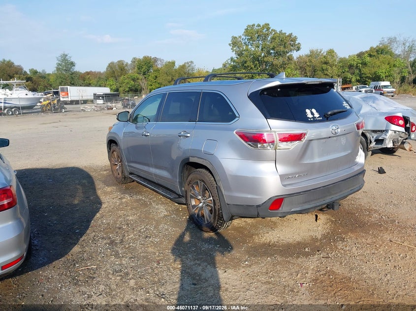 Vin: 5tdkkrfh2gs173661, lot: 46570672, toyota highlander xle v6 20163