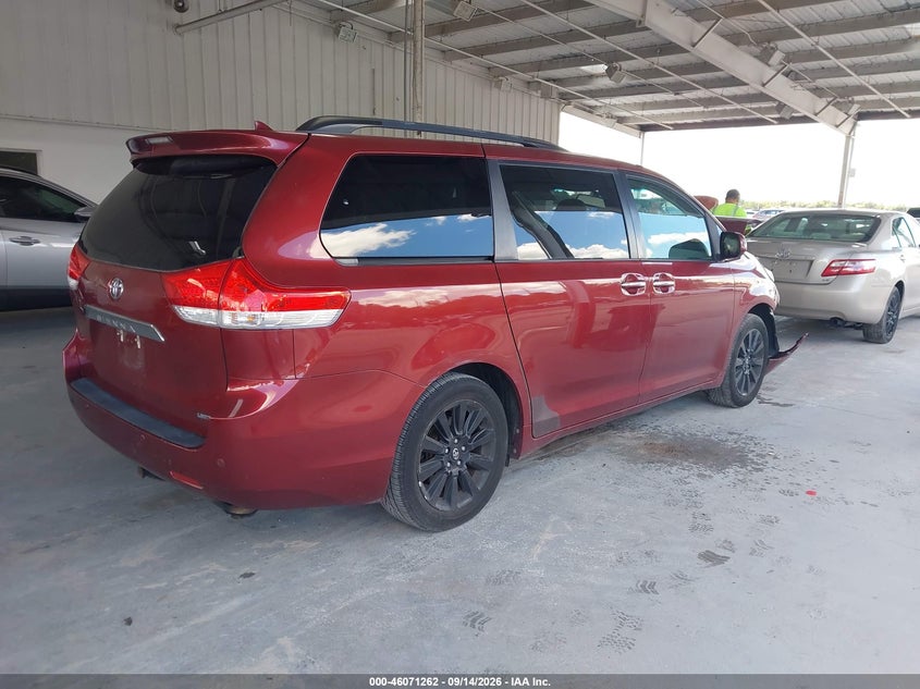 Vin: 5tdyk3dc4cs255772, lot: 46570797, toyota sienna limited v6 7 passenger 20124