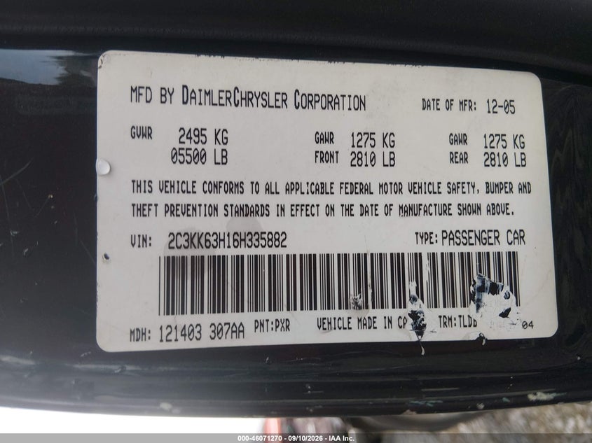 2006 CHRYSLER 300C · Фото 9