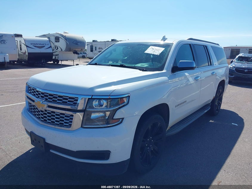 Vin: 1gnskjkc8fr534715, lot: 46570932, chevrolet suburban 1500 lt 20152