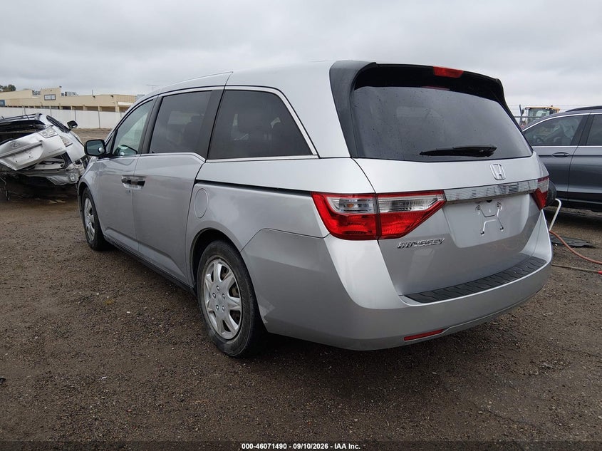 Vin: 5fnrl5h28db011661, lot: 46571025, honda odyssey lx 20133