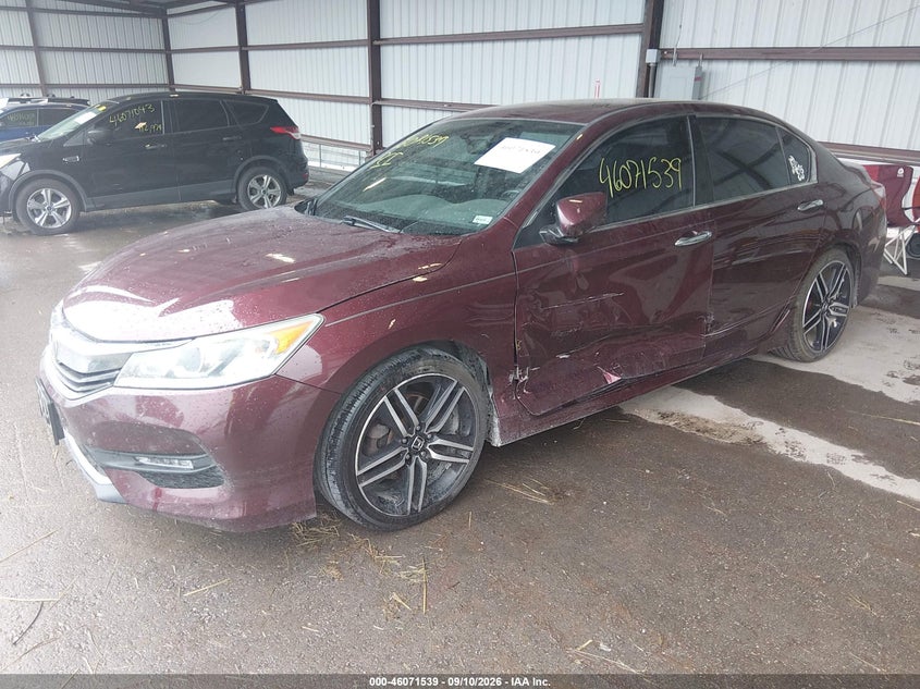 Vin: 1hgcr2f55ga020185, lot: 46571074, honda accord sport 20162