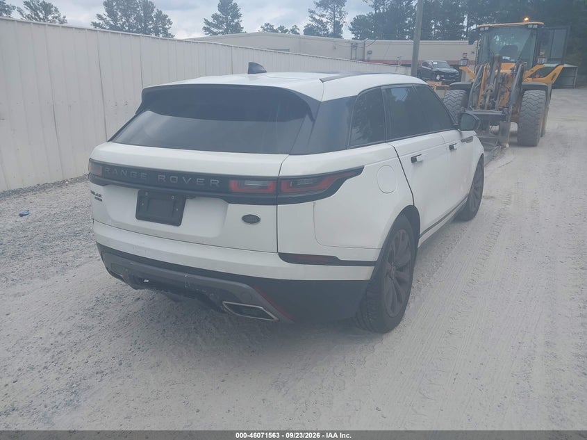Vin: salyl2rv1ja712672, lot: 46571098, land rover range rover velar p380 se r-dynamic 20184