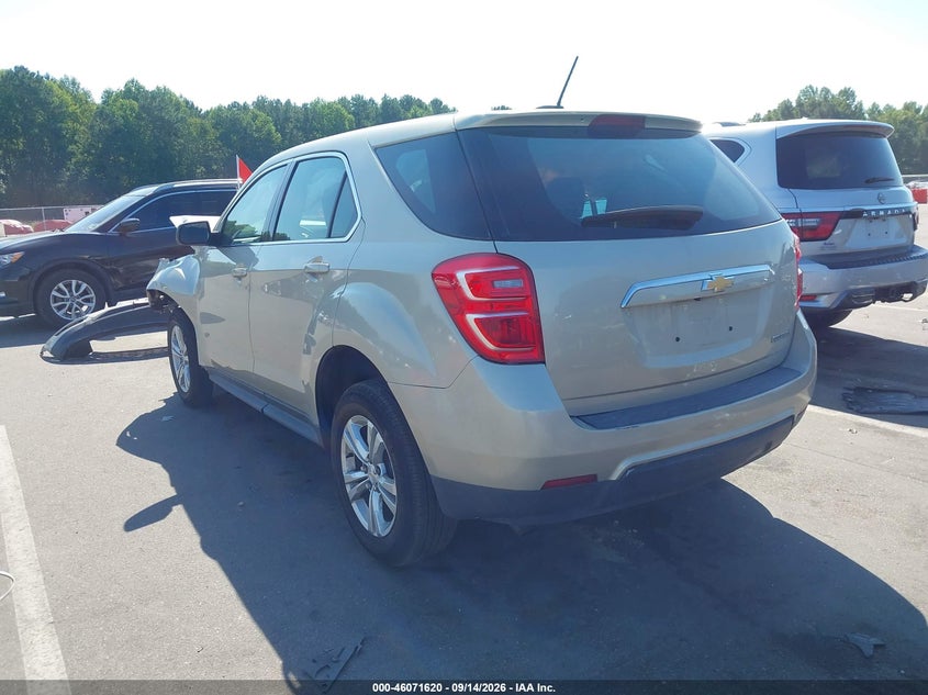 Vin: 2gnalbek4g1134114, lot: 46571155, chevrolet equinox ls 20163