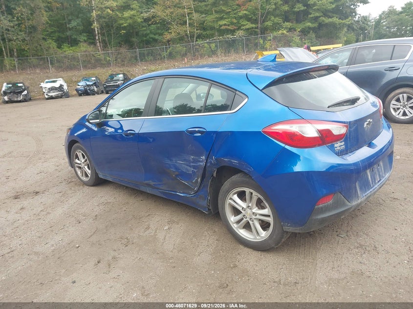 Vin: 3g1be6sm7js522284, lot: 46571164, chevrolet cruze lt auto 20183
