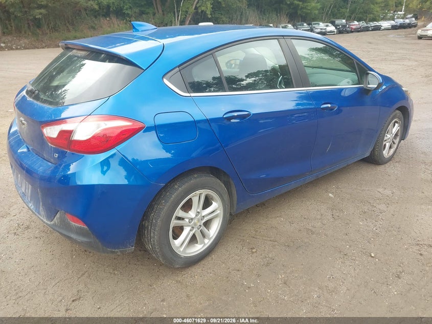 Vin: 3g1be6sm7js522284, lot: 46571164, chevrolet cruze lt auto 20184