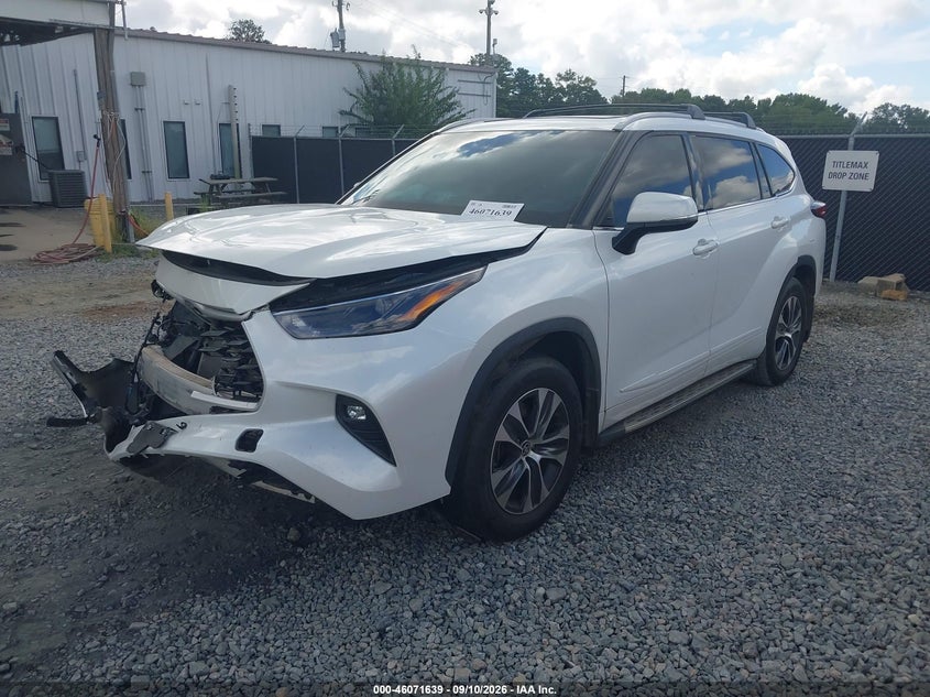 Vin: 5tdgzrah5ns121348, lot: 46571174, toyota highlander xle 20222
