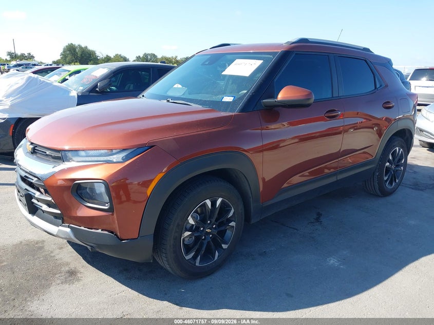 Vin: kl79mpsl9mb148490, lot: 46571292, chevrolet trailblazer fwd lt 20212