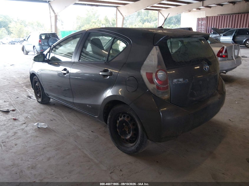 Vin: jtdkdtb35c1510560, lot: 46571440, toyota prius c one 20123