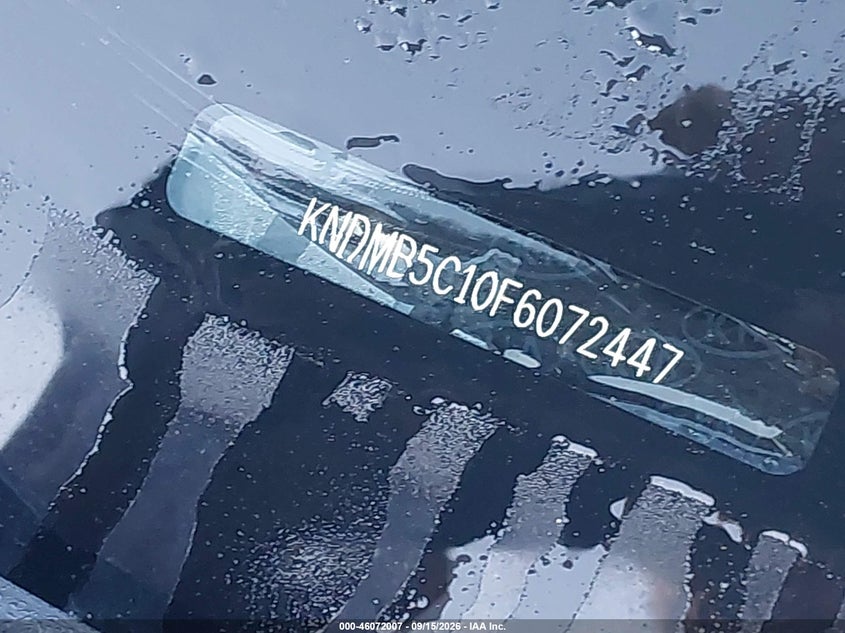 KIA SEDONA 2015 VIN KNDMB5C10F6072447