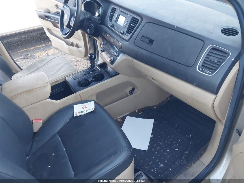KIA SEDONA 2015 VIN KNDMB5C10F6072447
