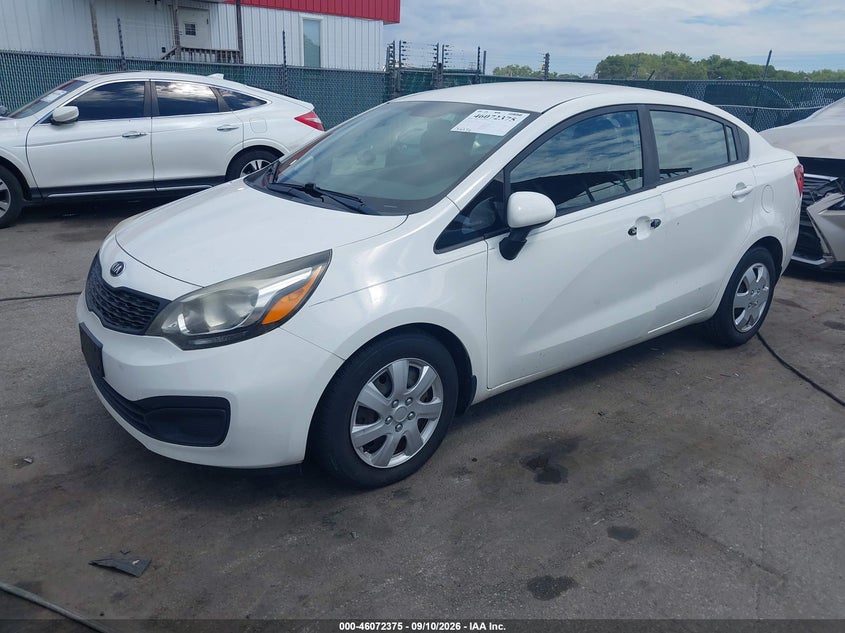 Vin: knadm4a3xe6361937, lot: 46571922, kia rio lx 20142