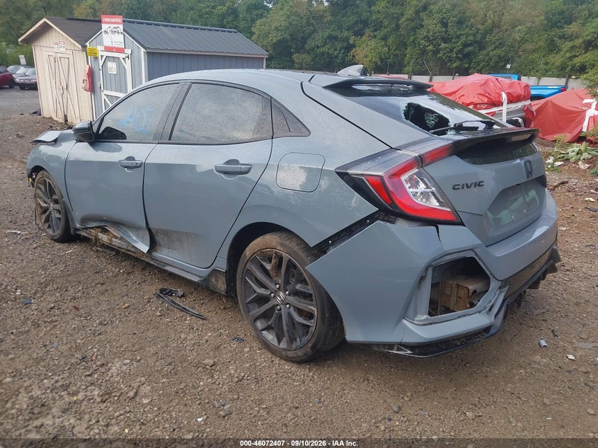 Vin: shhfk7h92mu411504, lot: 46571954, honda civic sport touring 20213