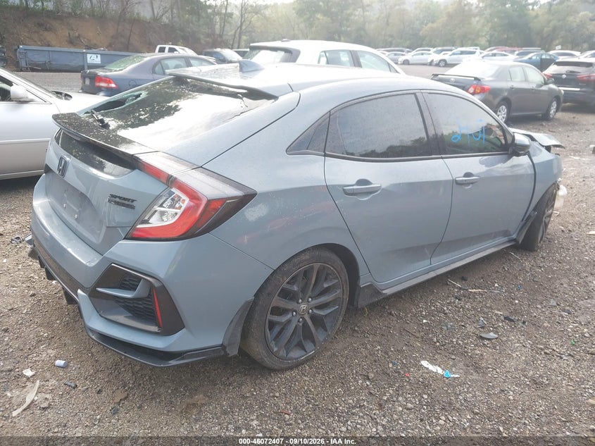 Vin: shhfk7h92mu411504, lot: 46571954, honda civic sport touring 20214