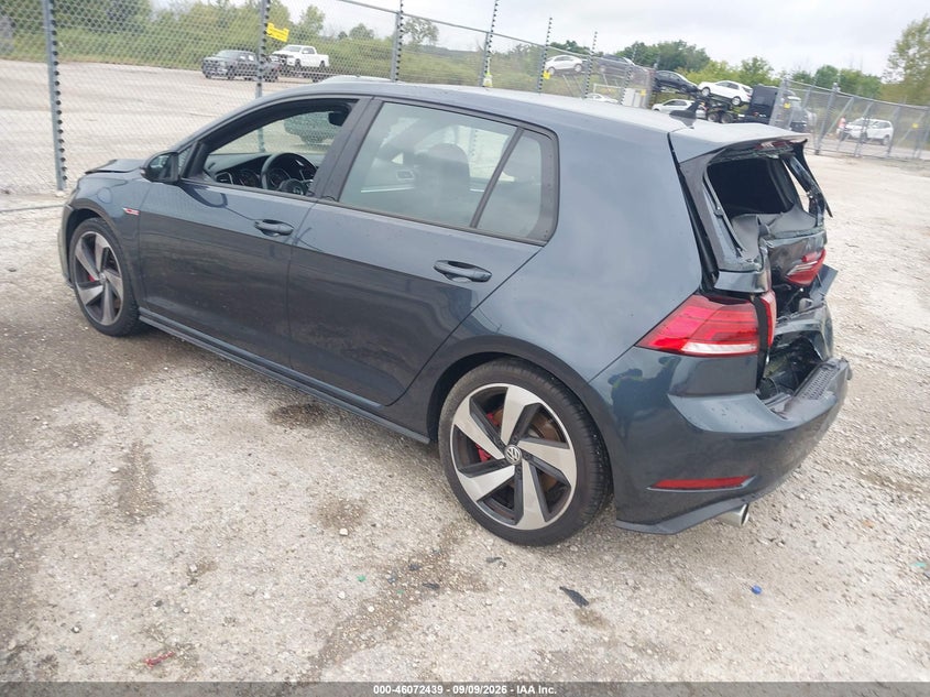 Vin: 3vw6t7au3km001443, lot: 46571986, volkswagen golf gti 2.0t autobahn/2.0t rabbit edition/2.0t s/2.0t se 20193