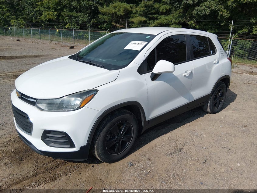Vin: kl7cjksb2lb327607, lot: 46572117, chevrolet trax fwd ls 20202