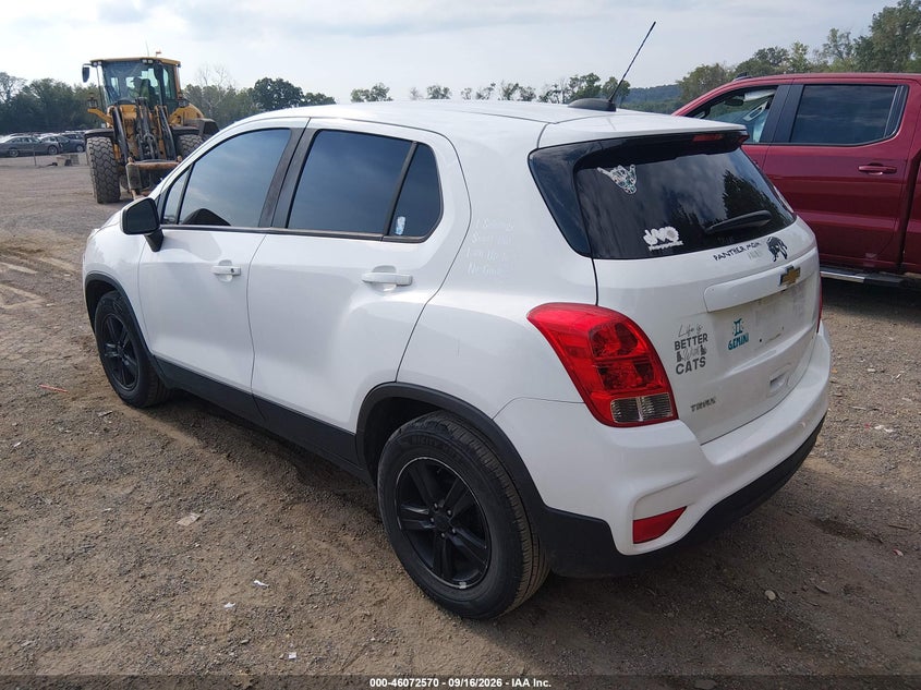 Vin: kl7cjksb2lb327607, lot: 46572117, chevrolet trax fwd ls 20203