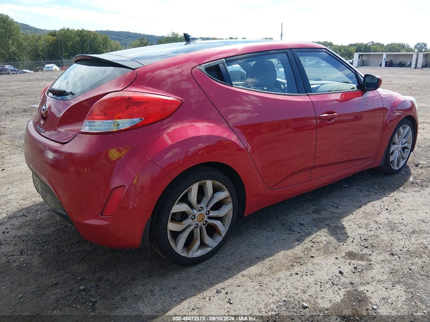 Vin: kmhtc6ad5du116913, lot: 46572120, hyundai veloster base w/gray 20134