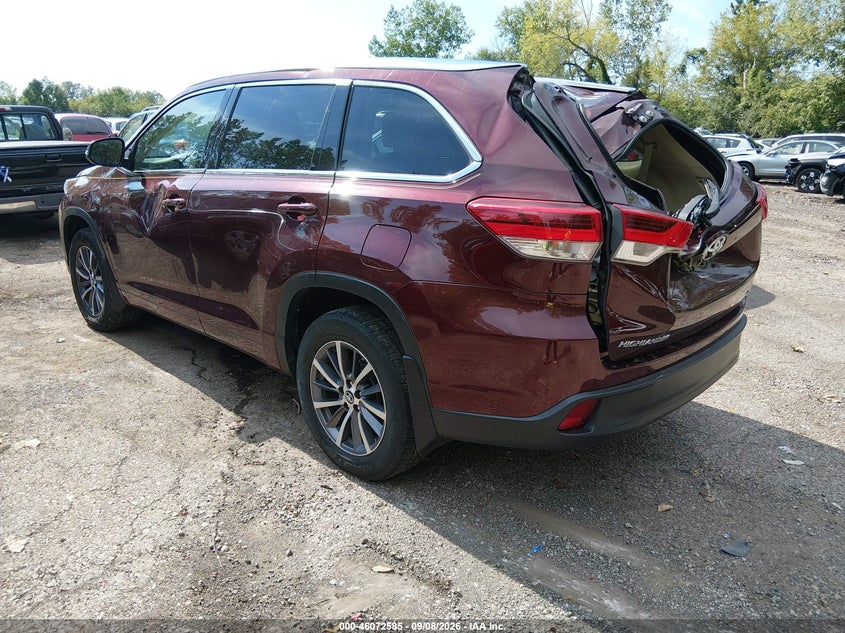 Vin: 5tdjzrfh5hs462266, lot: 46572132, toyota highlander xle 20173