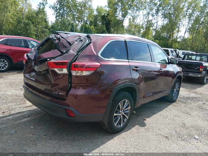 Vin: 5tdjzrfh5hs462266, lot: 46572132, toyota highlander xle 20174