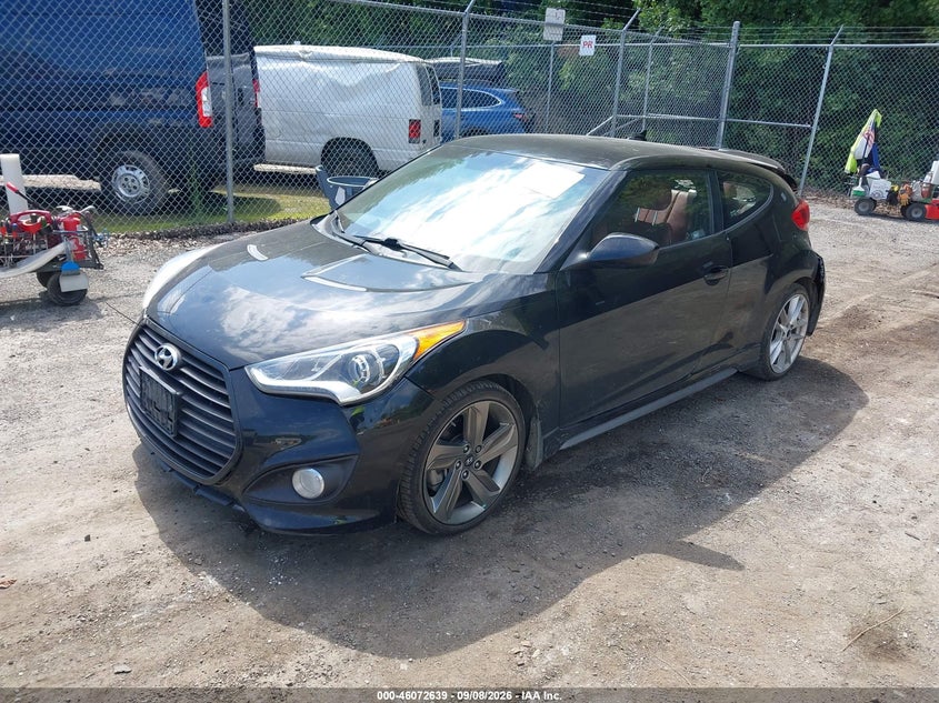 Vin: kmhtc6ae4fu243955, lot: 46572186, hyundai veloster turbo r-spec 20152
