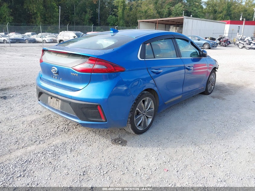 Vin: kmhc85lc9hu031157, lot: 46572215, hyundai ioniq hybrid limited 20174