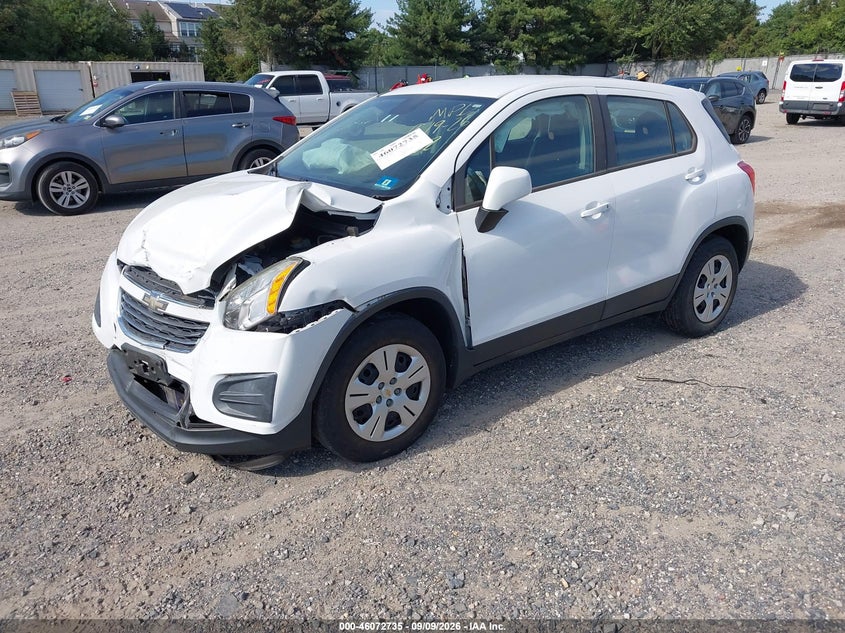 2016 Chevrolet Trax, Front End, IAAI, VIN 3GNCJKSB4GL273077 — photo 2