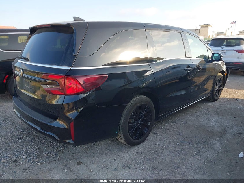 Vin: 5fnrl6h77tb036695, lot: 46572341, honda odyssey sport-l 20264