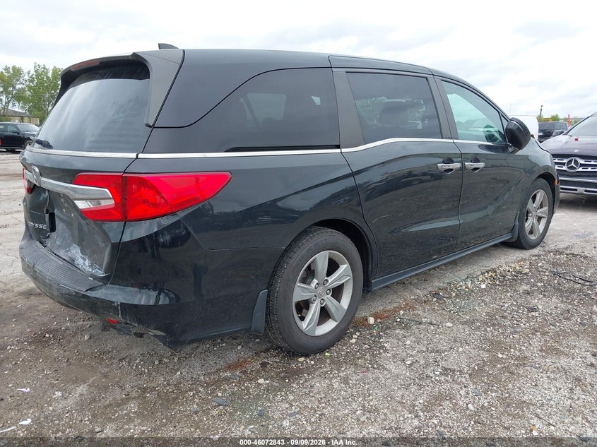 Vin: 5fnrl6h76jb001868, lot: 46572390, honda odyssey ex-l 20184
