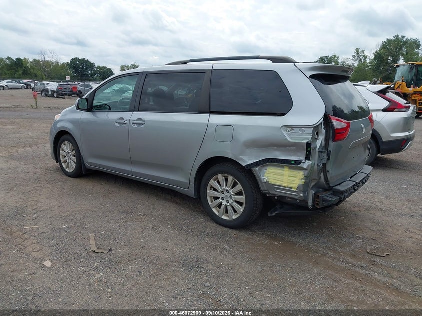 Vin: 5tdjk3dc8fs106156, lot: 46572456, toyota sienna le 7 passenger 20153