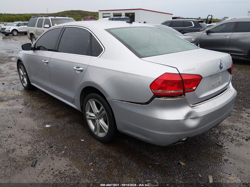 Vin: 1vwbs7a35ec057821, lot: 46572478, volkswagen passat 1.8t se 20143