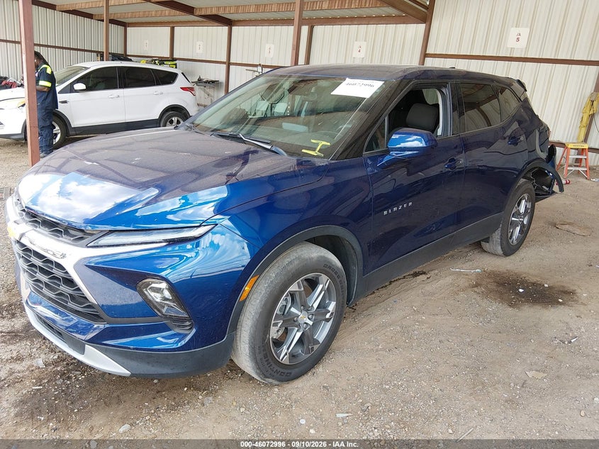 Vin: 3gnkbcr42ps143374, lot: 46572543, chevrolet blazer fwd 2lt 20232