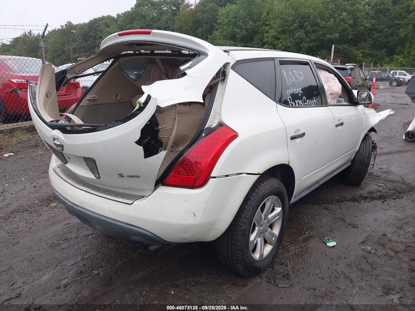 NISSAN MURANO 2006 VIN JN8AZ08W16W519121