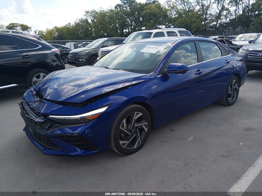 Vin: kmhlp4dg9ru839279, lot: 46572913, hyundai elantra limited 20242