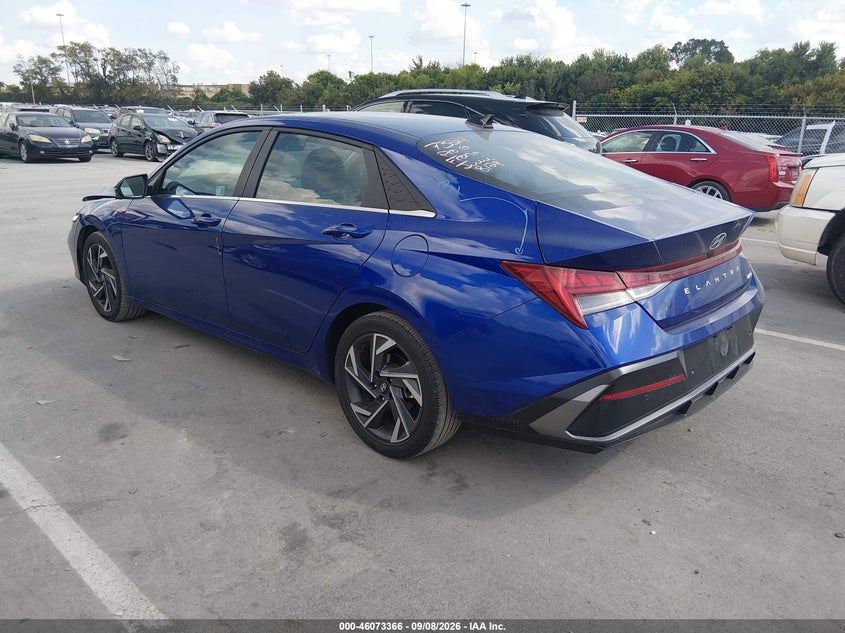 Vin: kmhlp4dg9ru839279, lot: 46572913, hyundai elantra limited 20243
