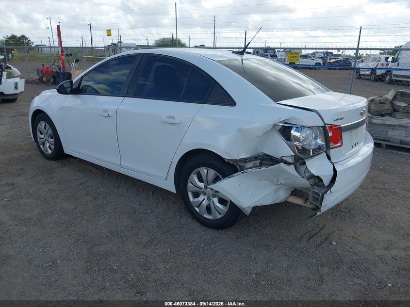 Vin: 1g1pa5sh2e7348451, lot: 46572931, chevrolet cruze ls auto 20143