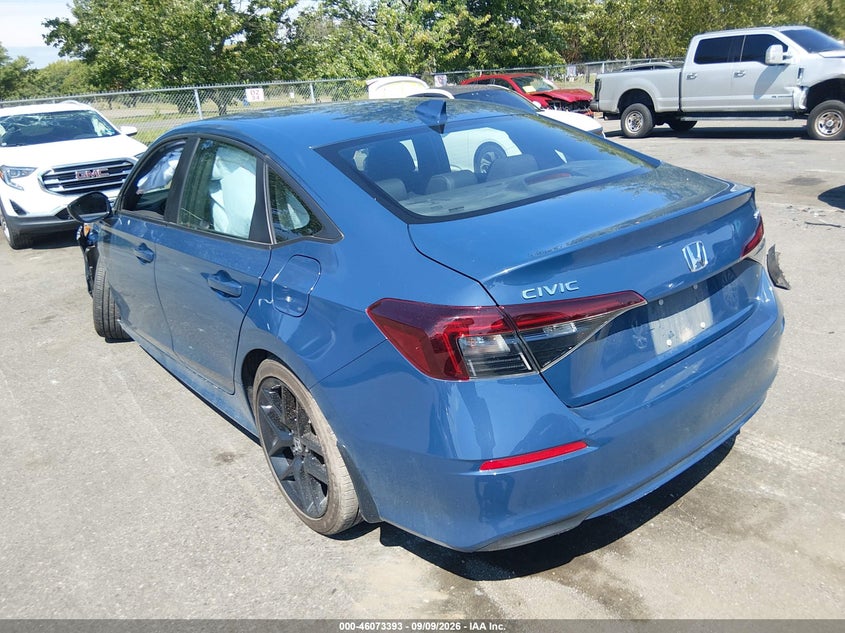 Vin: 2hgfe2f58sh507593, lot: 46572939, honda civic sport 20253