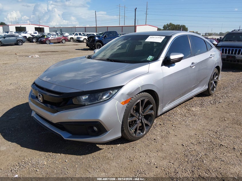 2021 Honda Civic, Right Rear, IAAI, VIN 2HGFC2F89MH514099 — photo 2