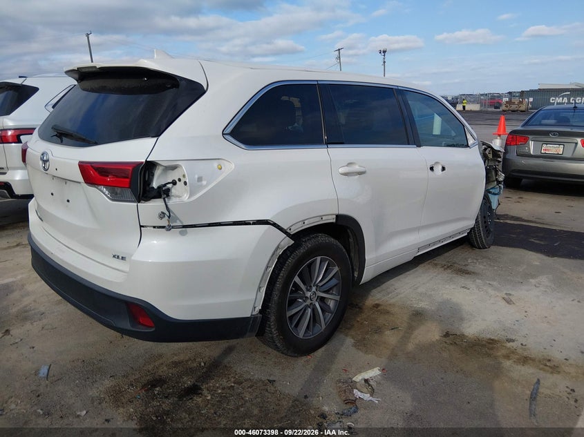 Vin: 5tdkzrfh3hs216790, lot: 46572945, toyota highlander xle 20174