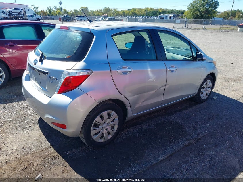 Vin: jtdktud37cd515229, lot: 46573050, toyota yaris le 20124