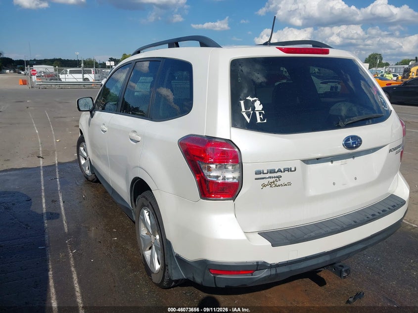 Vin: jf2sjadc0fh445477, lot: 46573203, subaru forester 2.5i premium 20153