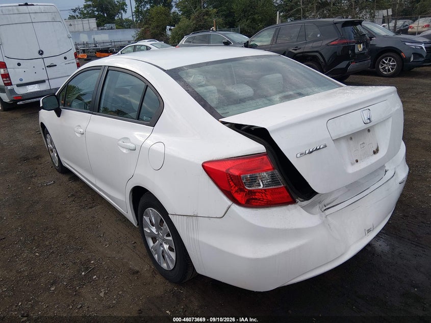 Vin: 2hgfb2f55ch563677, lot: 46573216, honda civic lx 20123