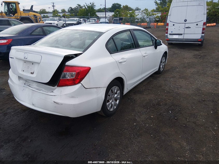 Vin: 2hgfb2f55ch563677, lot: 46573216, honda civic lx 20124