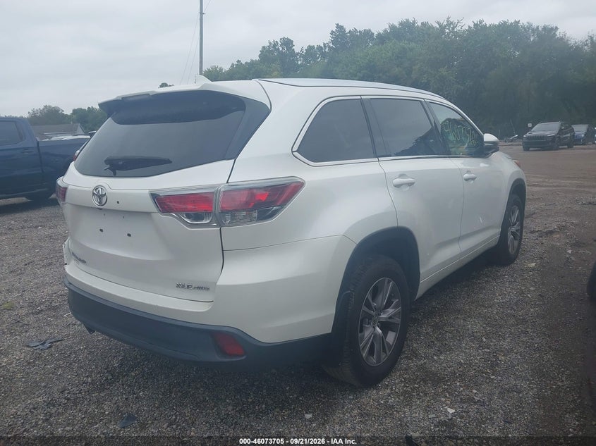 Vin: 5tdjkrfh7fs196783, lot: 46573252, toyota highlander xle v6 20154