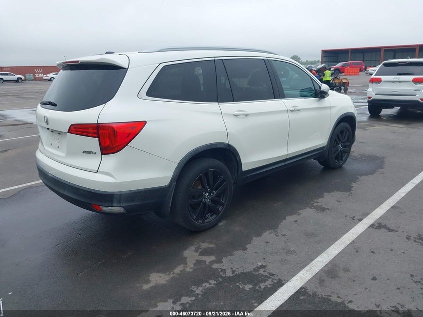 Vin: 5fnyf6h59gb079667, lot: 46573267, honda pilot ex-l 20164