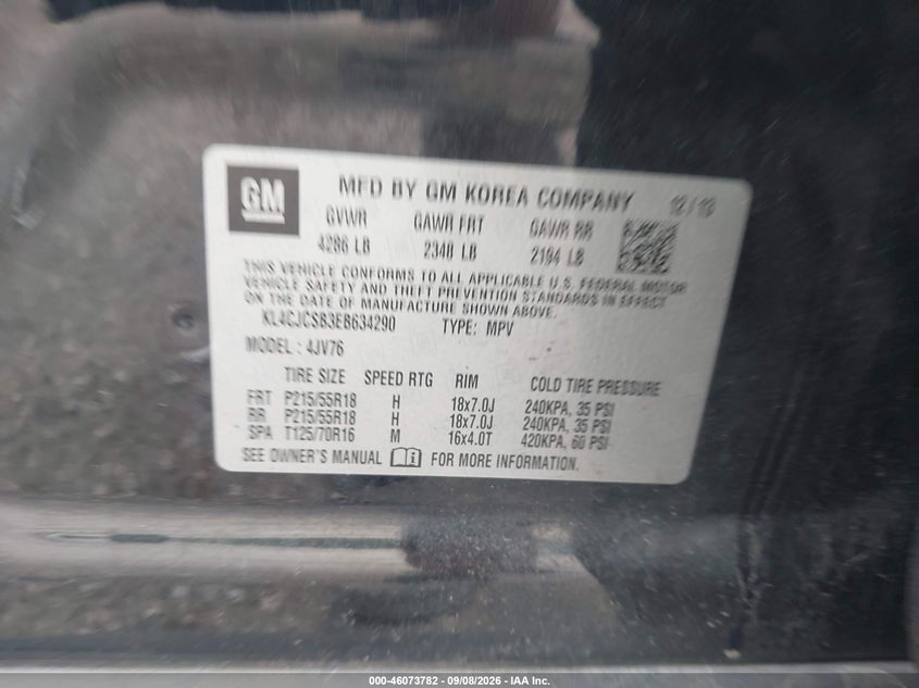 2014 BUICK ENCORE SPORT UTILITY VEHICLE 1.4L I-4 DOHC, VVT, TURBO, REGULAR , 138HP